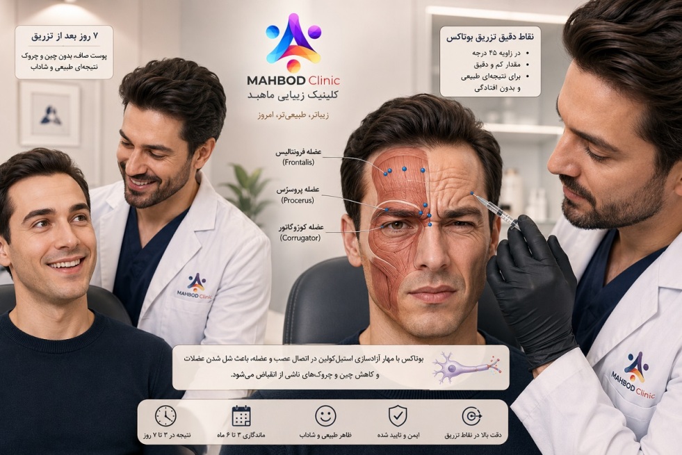 عضلاتی که هنگام تزریق بوتاکس، در نظر گرفته میشوند و علامتگذاری تزریق بوتاکس پیش از انجا تزریق 